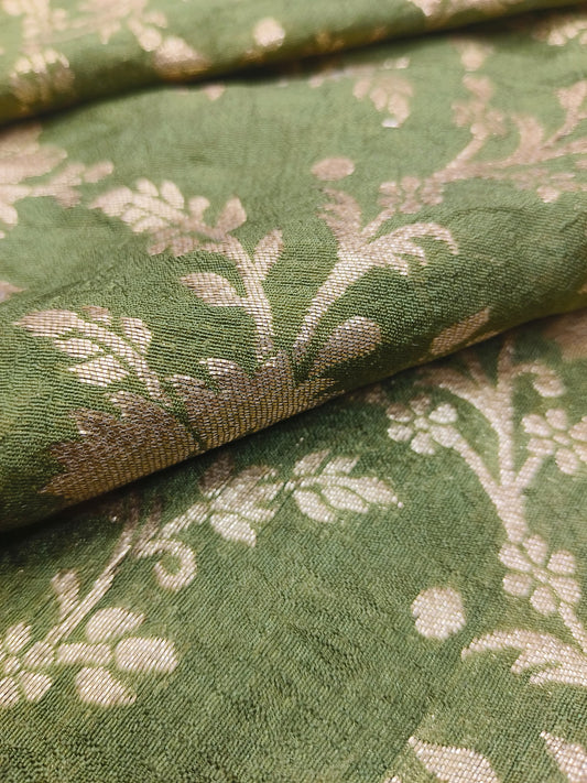 All Over Zari On Banasari Fabric