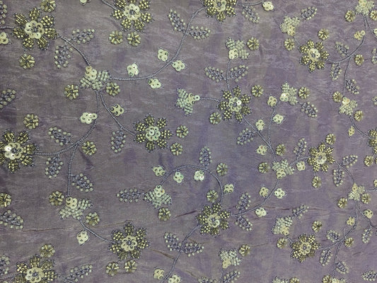 Cut Dada  allOver Position Work On Pure Tissue Fabric