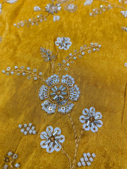 Cut Dada  allOver Position Work On Pure Tissue fabric